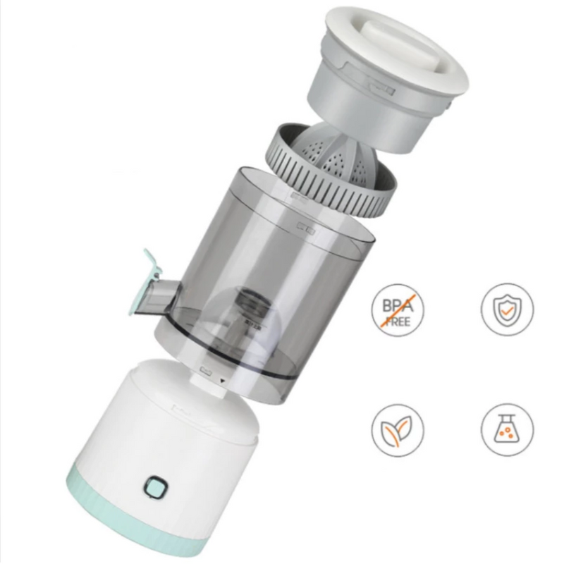 Mini Espremedor de Frutas Elétrico Portátil USB - Prepare Sucos Frescos e Saudáveis em Qualquer Lugar